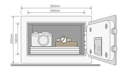 Sejf biurowy Yale High Security Compact YSEB/200/EB1 - 10
