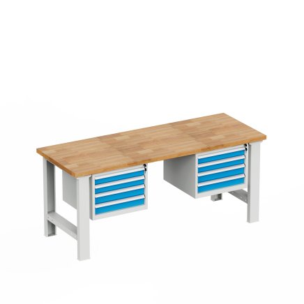 Stół warsztatowy z kontenerkami EN_2024