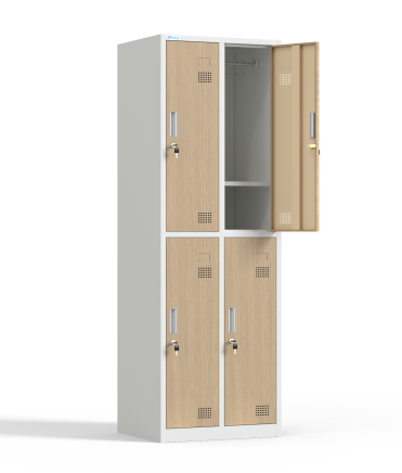 Szafka BHP pracownicza szara/imitacja jasnego drewna HDG-04-7047_W1 - 2