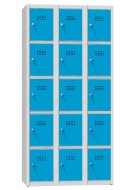 Szafka BHP pracownicza szatniowa z piętnastoma drzwiami XS95-18