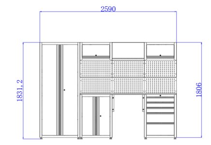 Zestaw mebli warsztatowych XWT - 4