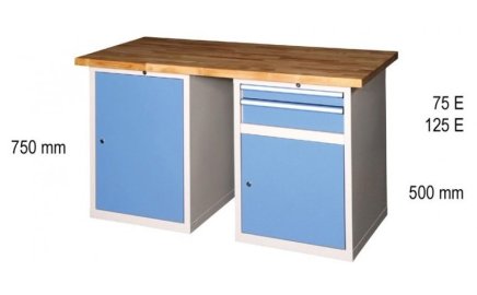 Stoły warsztatowe serii K, szerokość 2000, głębokość 700 lub 800, wysokość 880 lub 890 mm (6 modeli) - 2