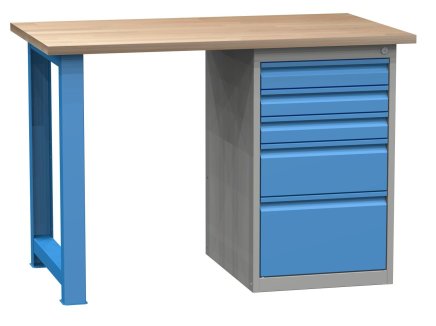 Stół warsztatowy z kontenerem SD41232