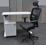 Stół z regulacją wysokości z pojemnikiem i krzesłem EO16_56202_York