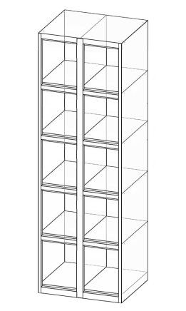 Szafka metalowa z dziesięcioma drzwiami XS60-18 - 4