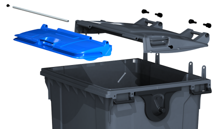 Plastikowy pojemnik na odpady SPLIT LID - 7