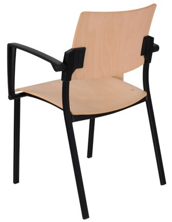 Krzesło konferencyjne Kwadratowe drewno - 9