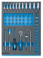 Zestaw kluczy nasadowych z grzechotką 1/4" 443000996