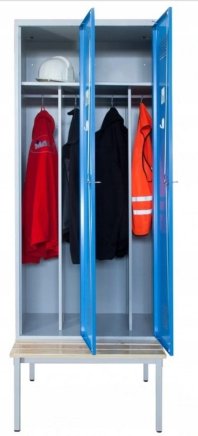 Szafka pracownicza BHP metalowa Sum 420 W z ławką P421 W - 2