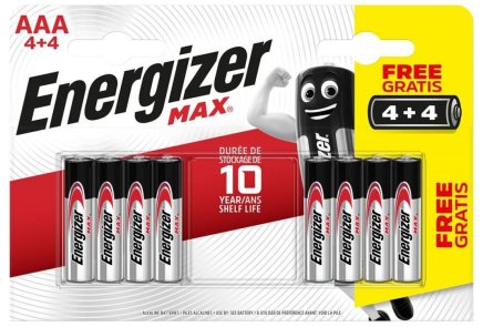 Energizer MAX baterie alkaliczne AA (zestaw 4 + 4 gratis)