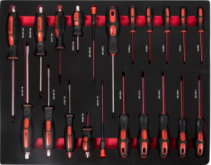 Zestaw narzędzi  w piankowej  wkładce do wózków  warsztatowych XT - 4