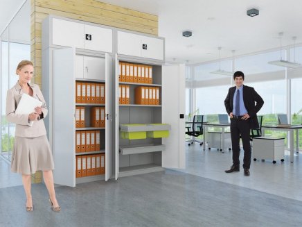 Metalowa szafa aktowa SBM 202 M z nadstawką SBM 402 M - 5