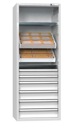 Szafka na narzędzia CNC z drzwiami uchylnymi z wyposażeniem