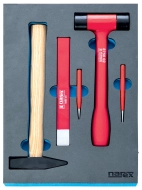 Zestaw młotków i przecinaków w module piankowym 443001401