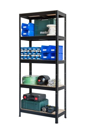 Bezśrubowy regał półkowy Futur 200 1800x1200x450mm czarny - 2