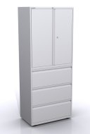 Szafka na dokumenty z drzwiami i szufladami SYC08/36D/3