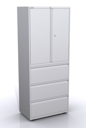 Szafka na dokumenty z drzwiami i szufladami SYC08/36D/3