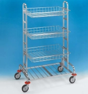 Wózek z trzema koszami drucianymi Kombi Uni II