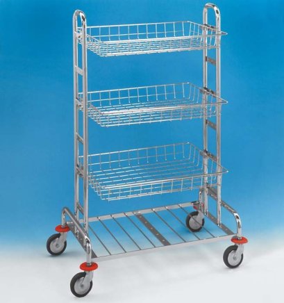 Wózek z trzema koszami drucianymi Kombi Uni II