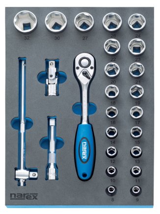 Zestaw kluczy nasadowych z grzechotkami 1/2" 443000997