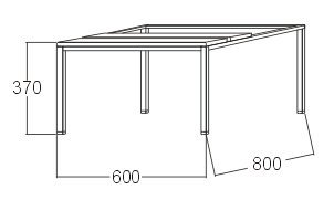 Ławka - szerokość 600 mm A7660 - 2