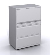 Szafa biurowa z drzwiami unoszonymi do góry i szufladami – SystemFile SYC10/34/1/2