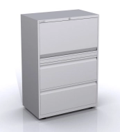 Szafa biurowa z drzwiami unoszonymi do góry i szufladami – SystemFile SYC10/34/1/2