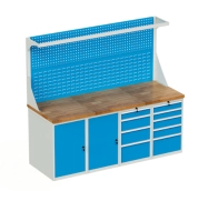 Stół warsztatowy z tablicą narzędziową i kontenerkami HD_2045DD_FP