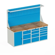 Stół warsztatowy z tablicą narzędziową i kontenerkami HD_20D345_FP