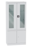 Szafka lekarska ze szklanymi i pełnymi drzwiami Malow NSML 114
