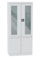 Szafka lekarska ze szklanymi i pełnymi drzwiami Malow NSML 114