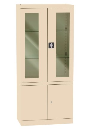 Szafka lekarska ze szklanymi i pełnymi drzwiami Malow NSML 114 - 5