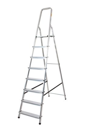 Drabina aluminiowa 8-stopniowa (łącznie z platformą) DR(150)ALD-8