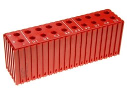 Plastikowe pudełko do przechowywania wierteł D8-D9,9