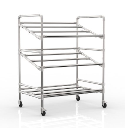 Wózek z półkami na skrzynki, szerokość 972 mm, 24040230 - 4