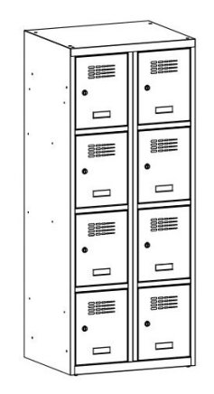 Szafka metalowa o obniżonej wysokości MSum 324S szerokość 600 mm - 2