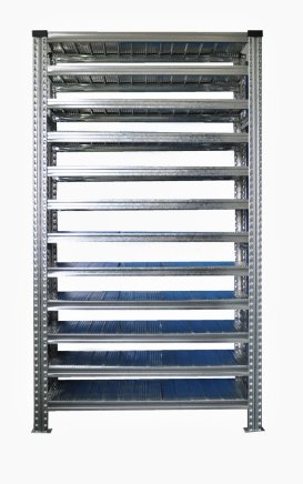 Bezśrubowy regał półkowy 1972 x 1124 x 410 mm