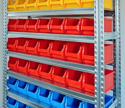 Regał metalowy z plastikowymi pojemnikami 1972 x 1124 x 330 mm 877851018_VAR_7 - 4