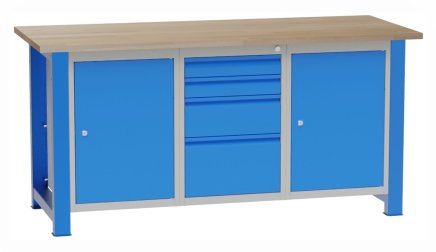 Stół warsztatowy z kontenerkami SD41722