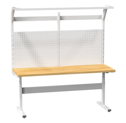 Stół warsztatowy ERGO regulowany elektrycznie z tablicą narzędziową