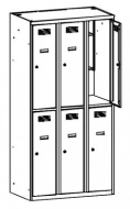 Szafa metalowa o obniżonej wysokości MSum 432S szerokość 1200 mm