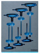 Zestaw kluczy nasadowych sześciokątnych z uchwytem „T” 443001403