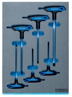 Zestaw kluczy nasadowych sześciokątnych z uchwytem „T” 443001403