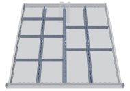 Metalowe przegródki do szuflad 138BLH100A