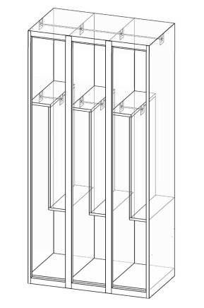 Szafa dzielona XS96-18Z - 4