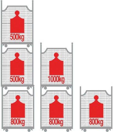 Kontener mobilny 3 ściany z siatki Universal Corlette® vc-200.599 - 5