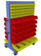 Mobilny panel dwustronny z wyposażeniem PSZ_22_B_VAR_2