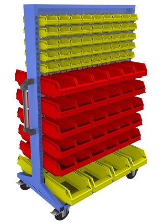 Mobilny panel dwustronny z wyposażeniem PSZ_22_B_VAR_2