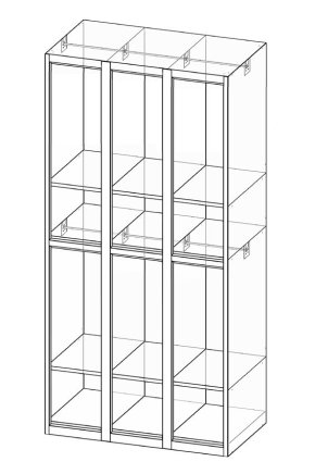 Dzielona szafa XS96-18 - 5