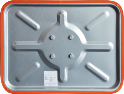 Lustro zewnętrzne z pomarańczową osłoną przeciwsłoneczną 450 x 600 mm AISI 304 - 2